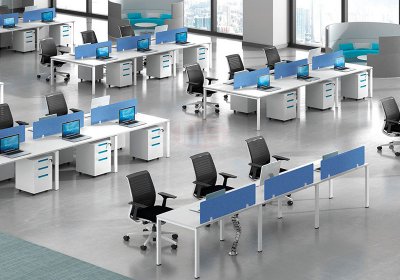 現(xiàn)代職員辦公桌系列-006